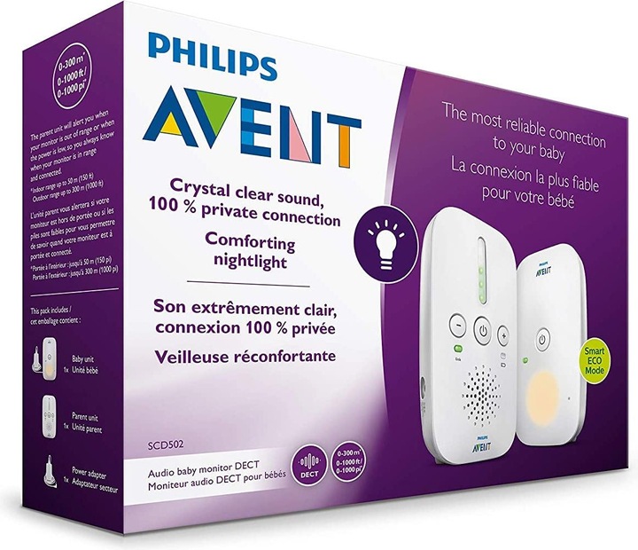 Immagine prodotto Philips Avent Smart Eco Dect SCD501 (Audio del baby monitor, 300 m)