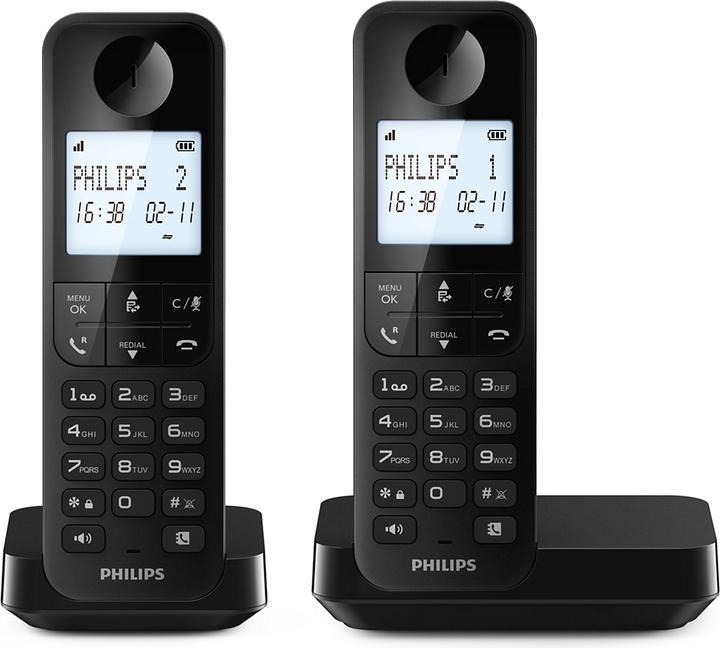 Philips Duo D2702B Cordless Landline Telephone
