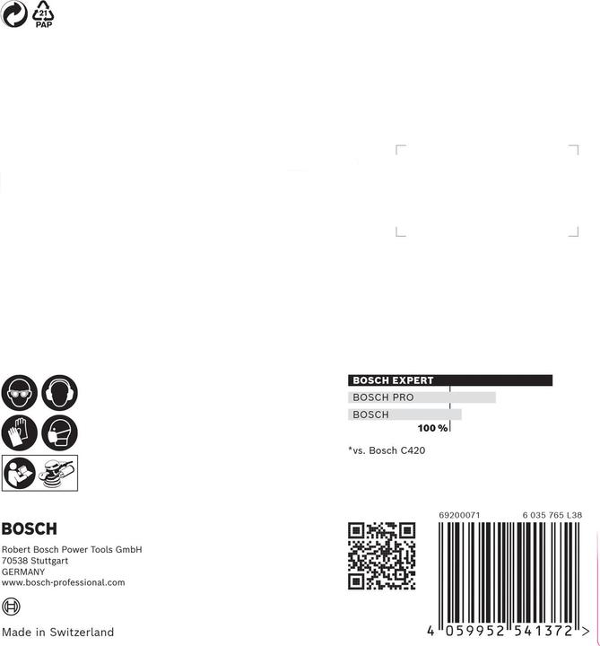 Produktbild Bosch Professional Zubehör EXPERT C470 Schleifpapier mit 8 Löchern für Exzenterschleifer, 115 mm, G 240, 5-tlg. (240)