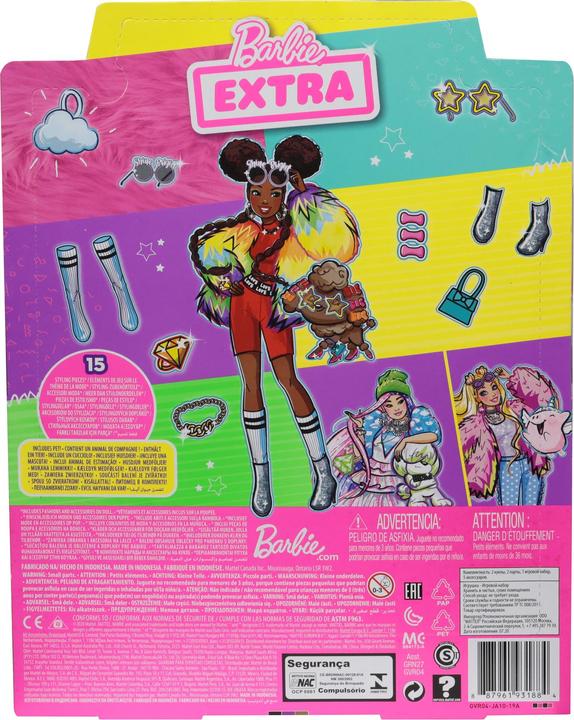 Produktbild Barbie Extra Doll - Regenbogenmantel