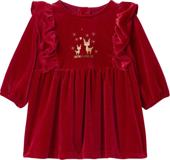 Produktbild Vertbaudet Baby-Set: Samt-Kleid, Haarband und Strumpfhose für Weihnachten, Mädchen (56)
