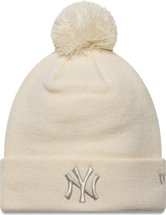 New Era Damen Bobble Wintermütze Metallic Ny Yankees Beige