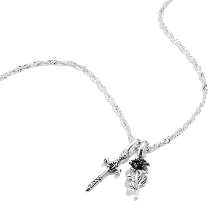 Image du produit Thomas Sabo Halskette True Romance Schwert und Rose Zirkonia Silber (Émail, Argent 925, 45 cm)
