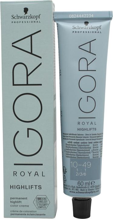 Produktbild Schwarzkopf Professional Igora Royal Highlifts Haarfarbe (10-49 Ultrablond Beige Violett)