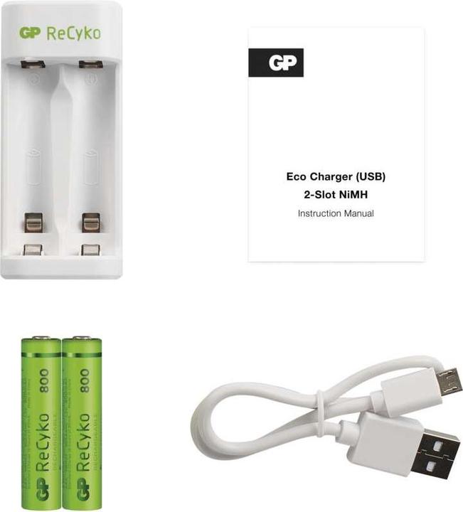 Image du produit GP Batteries ReCyko (1 pcs, AA, AAA, 850 mAh, Piles rechargeables + chargeur)
