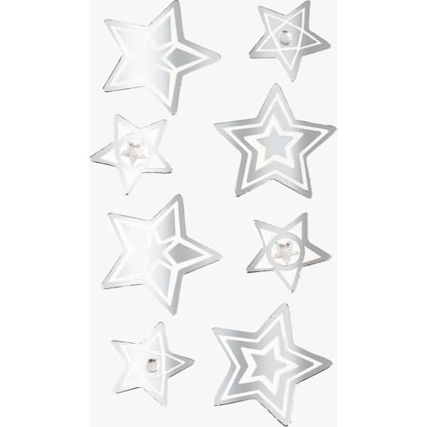 Produktbild Heyda Weihnachtssticker Silbersterne