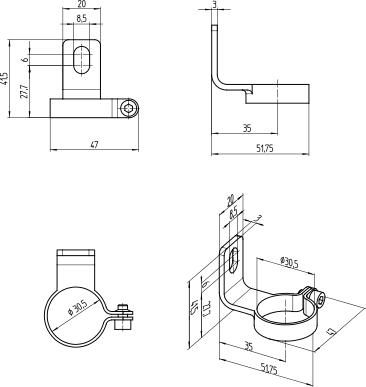 Actual product image Sick Stainless steel holder