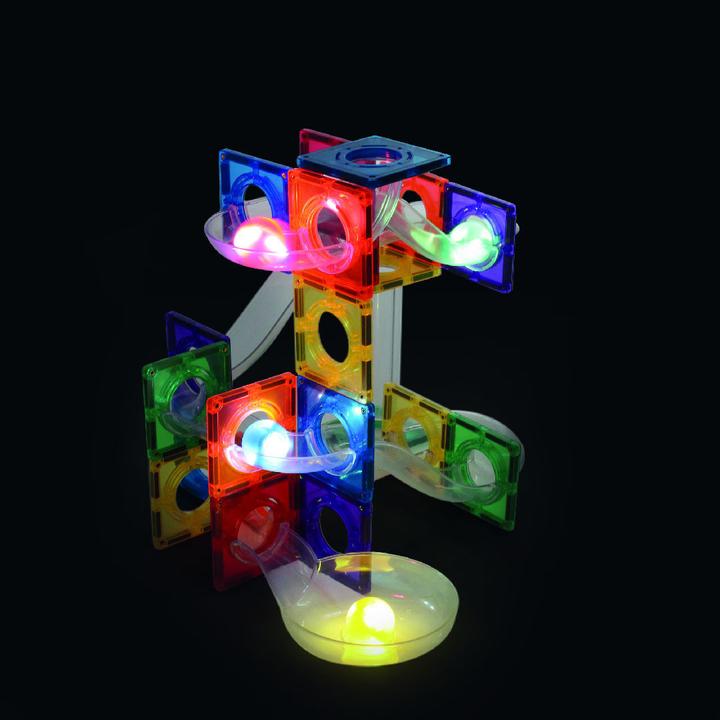 Produktbild Cleverclixx Kugelbahn - Lichteffekt Bausatz - 100 Teile