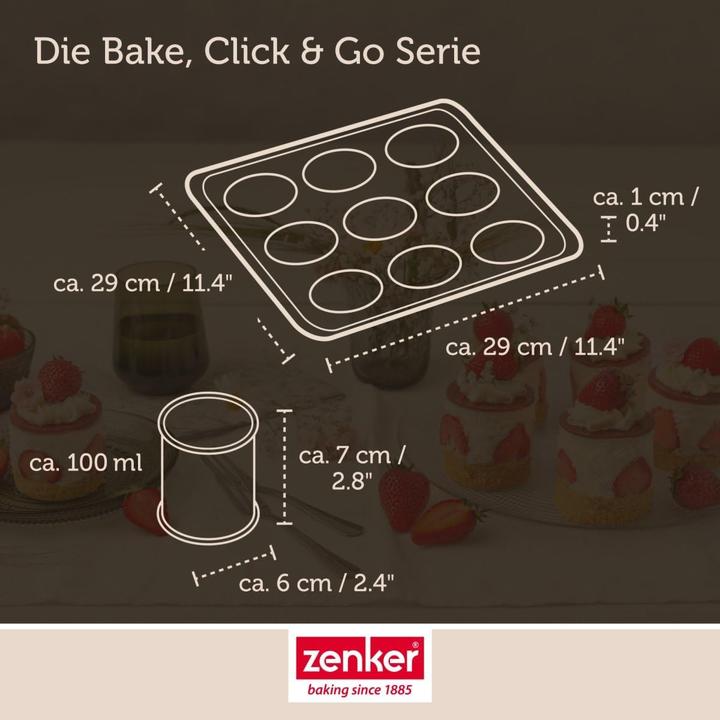 Produktbild Zenker Bake & Go Serie 9er-Törtchenblech mit Transportdeckel