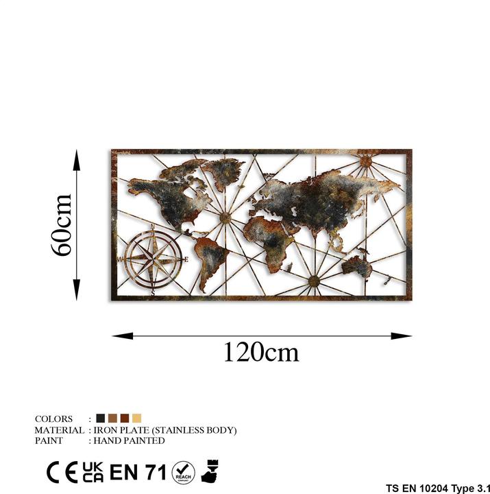Immagine prodotto Wallxpert Mappa del mondo in metallo