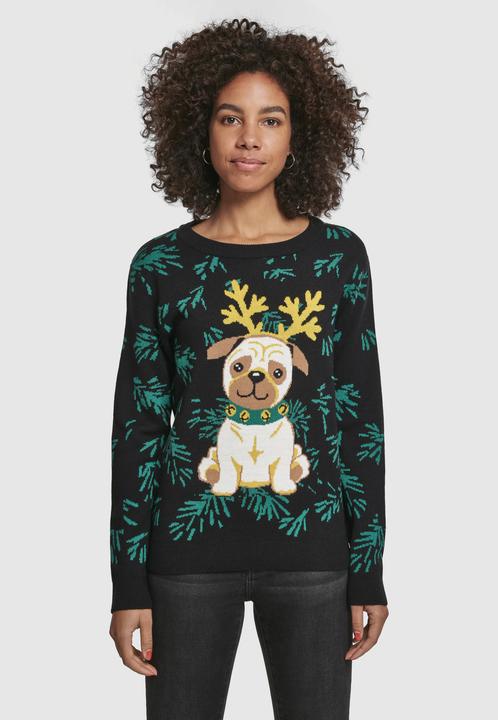 Produktbild Urban Classics Ladies Pug Christmas Sweater (XL)