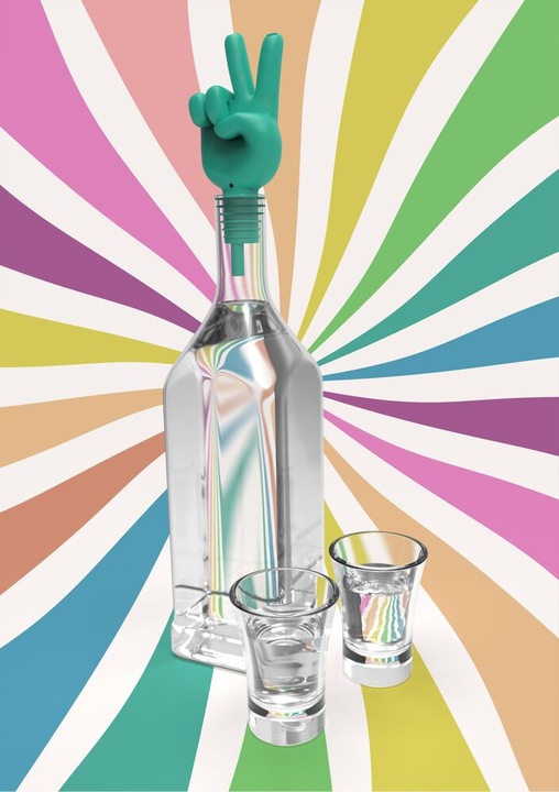Actual product image Winkee Peace Bottle Pourer (Wine stopper)