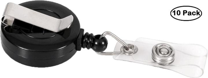 Europel Badge holder with yoyo, round, black
