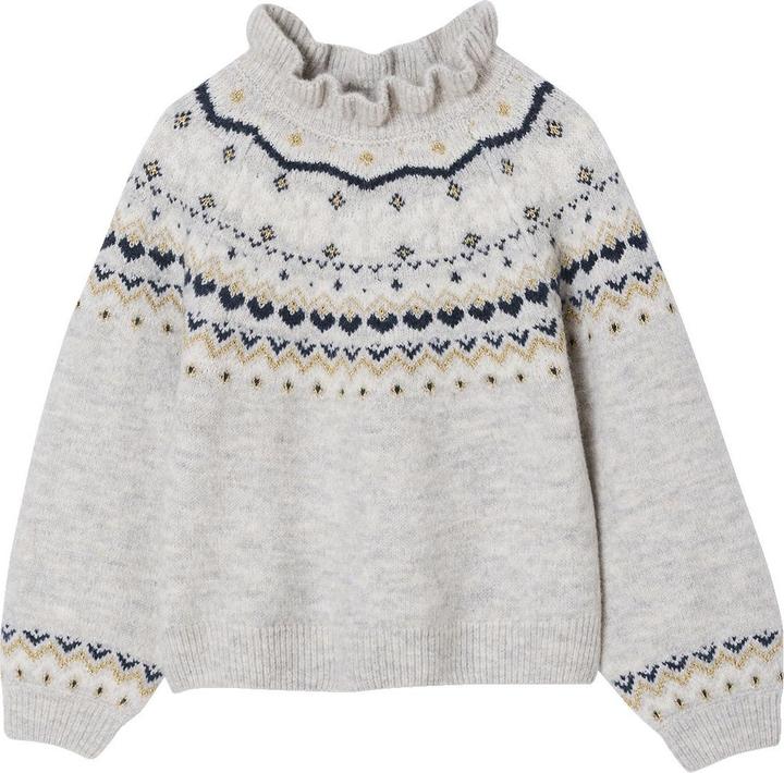 Produktbild Vertbaudet Jacquard-Pullover mit Glitzerdetails Mädchen (92)