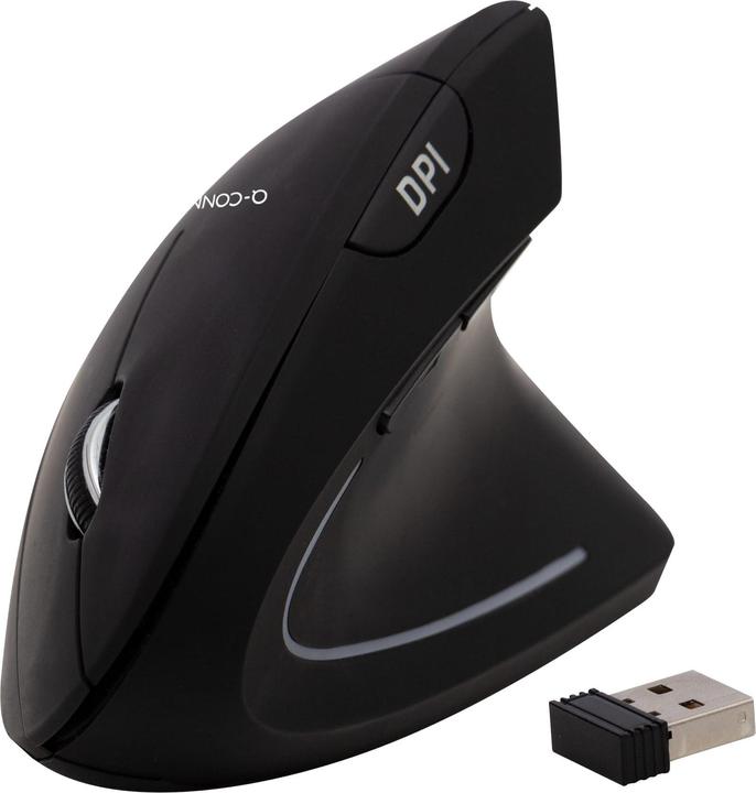 Actual product image Q-Connect Mouse ergonomic black wireless (Wireless)