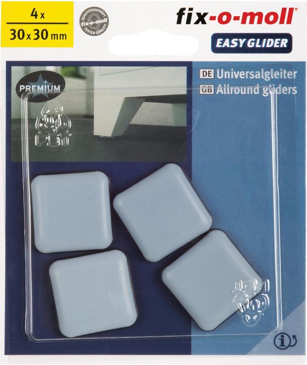 Immagine prodotto Fix-o-moll Piedini universale 5 mm / 30 x 30 mm 4 x (Aliante universale, 4 Pezzo/i)