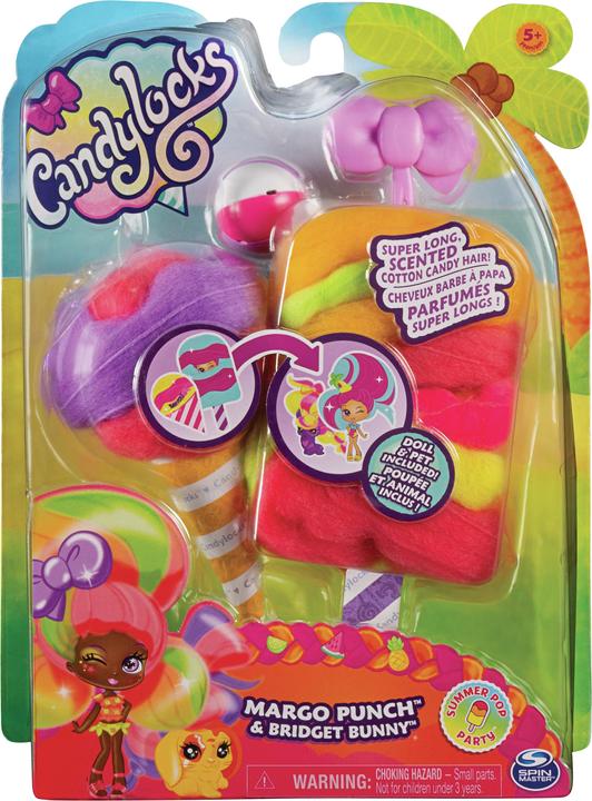 Image du produit Candylocks Pack de 2, Poupée 7,5 cm et animal parfumés à collectionner avec accessoires Posie Peach