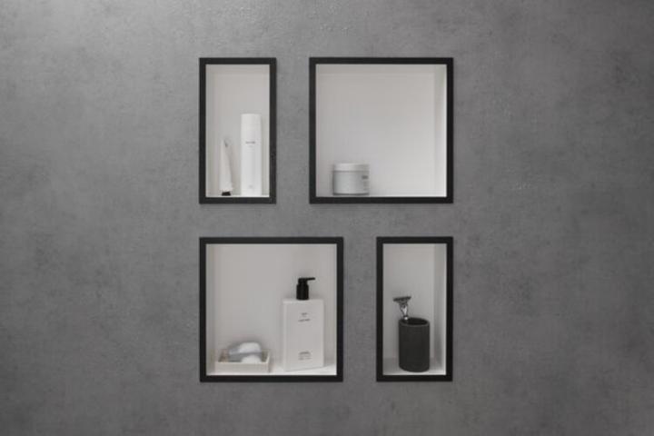 Actual product image hansgrohe HG wall niche XtraStoris Individual matt white 300x150x100mm design frame ma-s