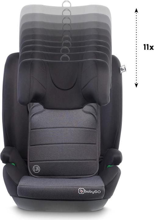 Produktbild BabyGo Safechild 2, grau (Kindersitzerhöhung, ECE R129/i-Size Norm)