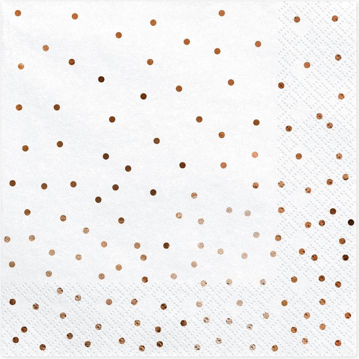 Partydeco Puntini oro rosa (20 x, 33 x 33 cm)