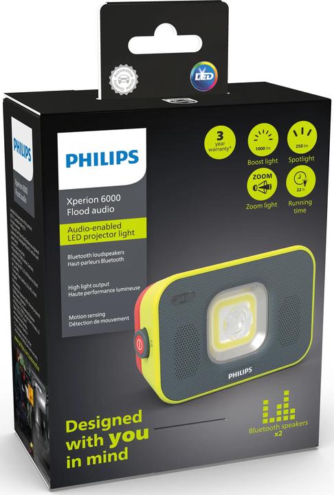 Produktbild Philips X60FLAUX1 Xperion 6000 Flood Audio LED Arbeitsleuchte akkubetrieben 1 (1000 lm)