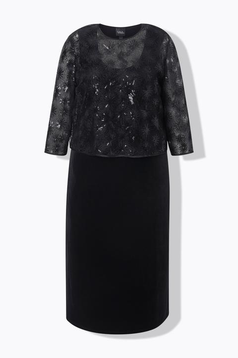 Actual product image Ulla Popken Sequined Velvet Two Piece Set (54)