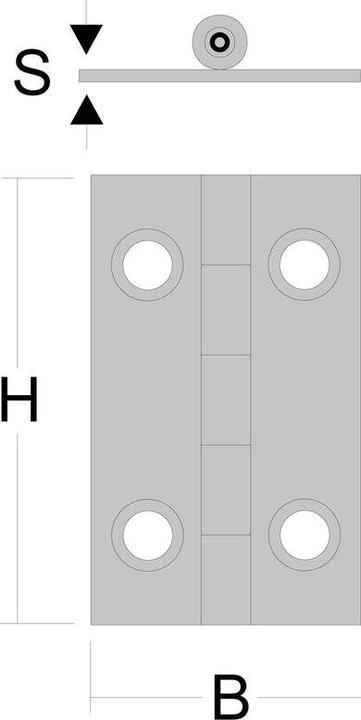 Productafbeelding Werkstarck Kistscharnieren 25x20mm staal verme