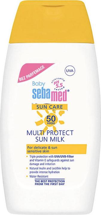 Immagine prodotto Sebamed - Sun Milk without Fragrance OF 50+ Baby (Multi Protect Sun Milk) 200 ml (Latte solare, SPF 50, 200 ml)