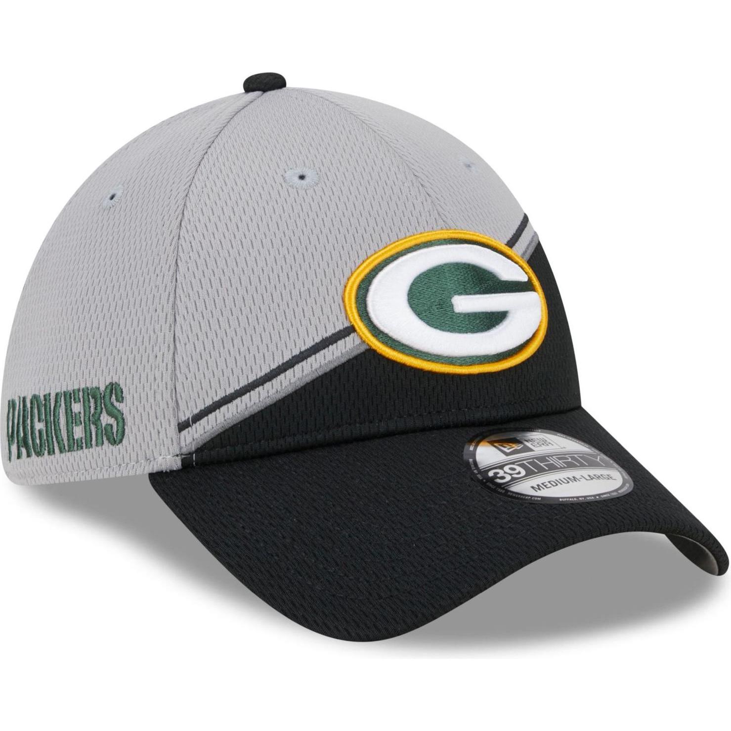 New Era, Herren, Cap, 39Thirty Cap - SIDELINE Green Bay Packers - L/XL, Grau, (L)