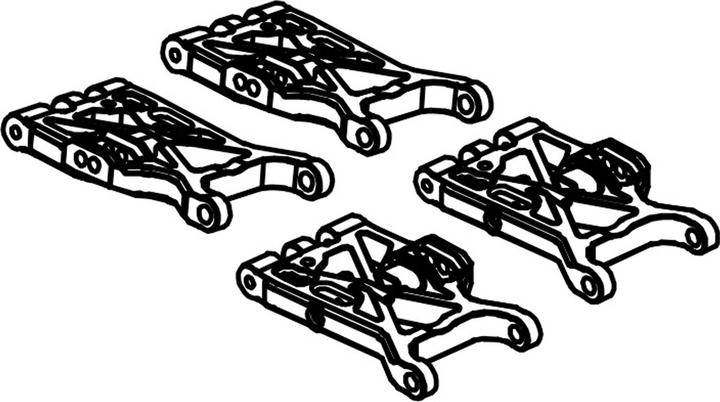 Actual product image Absima Lower Suspension Arm Set F/R