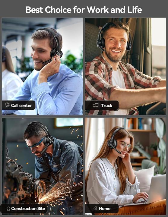 Immagine prodotto Tecknet Bluetooth-Headset mit Mikrofon und Noise Cancelling (Senza fili, USB-C)