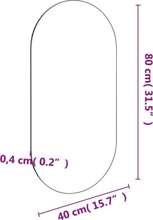 Immagine prodotto vidaXL Wandspiegel (45 x 100 cm)