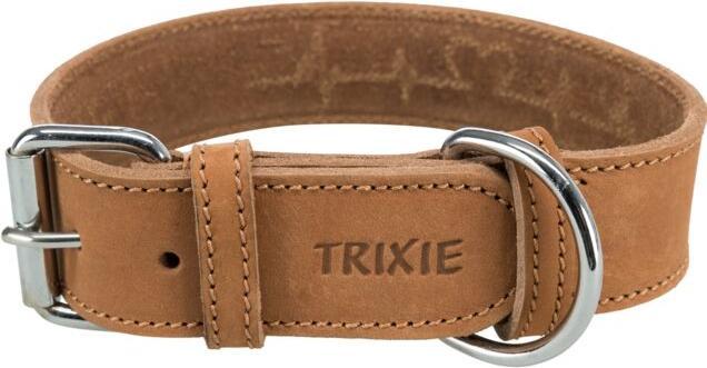 Actual product image Trixie Rustic fat leather necklace Heartbeat (M, Dog, Dog sport)
