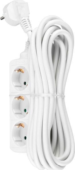 Immagine prodotto REV Contatto di protezione da tavolo presa uscita 5m linea di alimentazione 3gang bianco (3 x, CEE 7/3, 5 m)