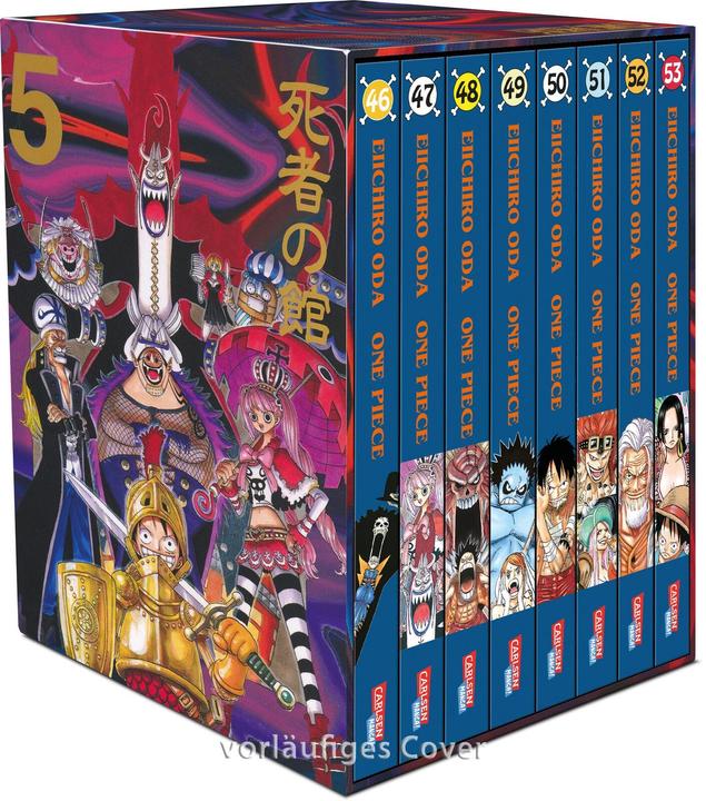 Immagine prodotto One Piece slipcase 5: Thriller Bark (inclusi i volumi 46-53) (Tedesco, Antje Bockel, Josef Shanel, Matthias Wissnet, Eiichiro Oda, 2024)