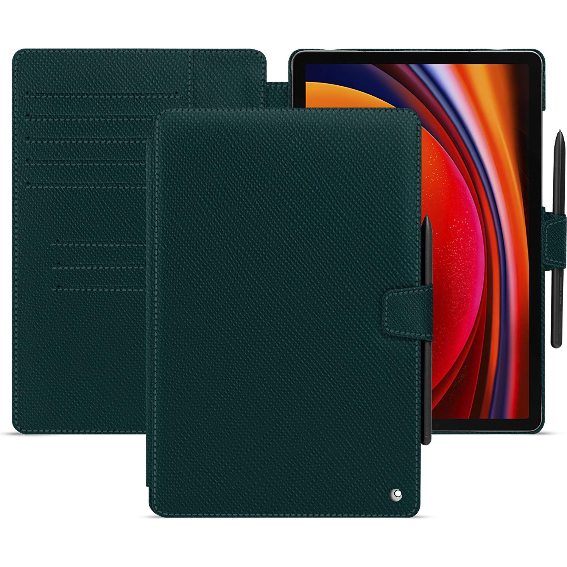 Noreve Lederschutzhülle Samsung Galaxy Tab S9 (Galaxy Tab S9), Tablet Hülle, Grün