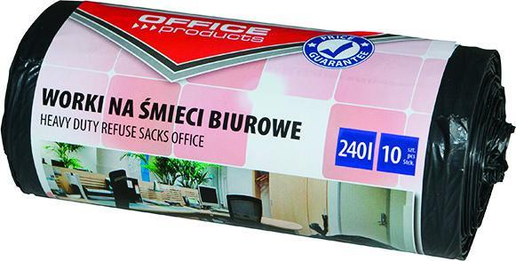 Produktbild Office Products Büro-müllsäcke, stark (ldpe), 240 l, 10 stück, schwarz (10 x, 240 l)
