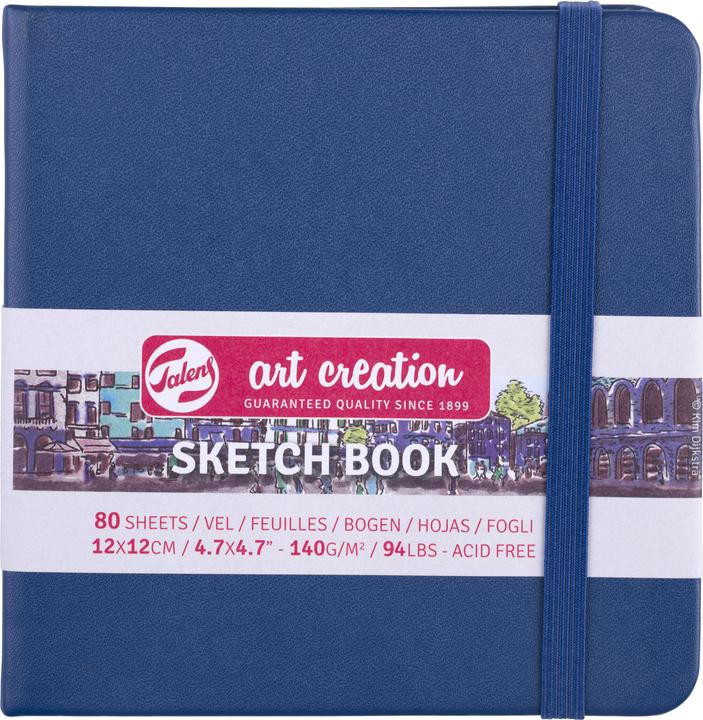 Image du produit Talens Malbuch 12 x 12 cm Navy Blue (12 x 12 cm, Blanc, Couverture rigide)