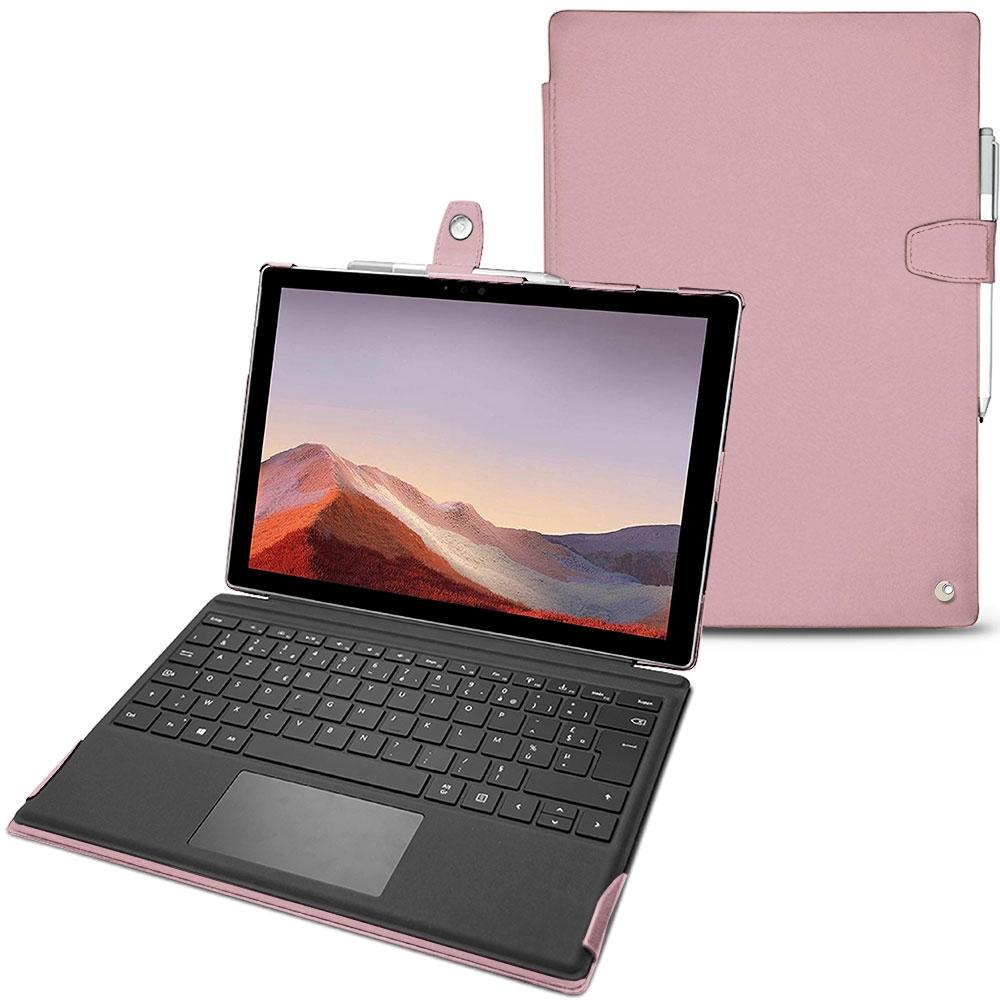 Noreve Lederschutzhülle (Microsoft Surface Pro 7), Tablet Hülle, Rosa
