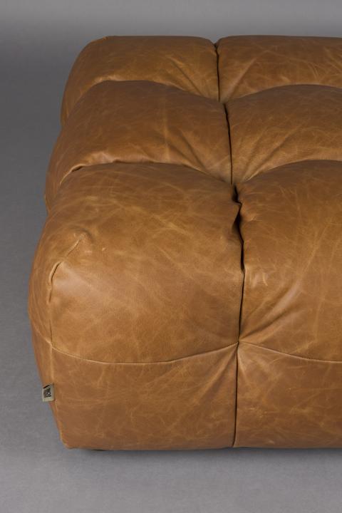 Image du produit Dutchbone Hocker Hackman Leather Cognac