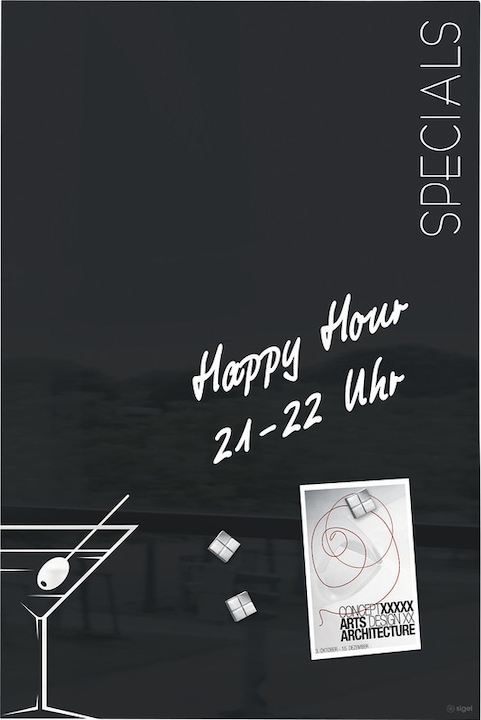 Image du produit Sigel Tableau magnétique en verre Artverum avec design (Tableau magnétique, 40 x 60 cm)