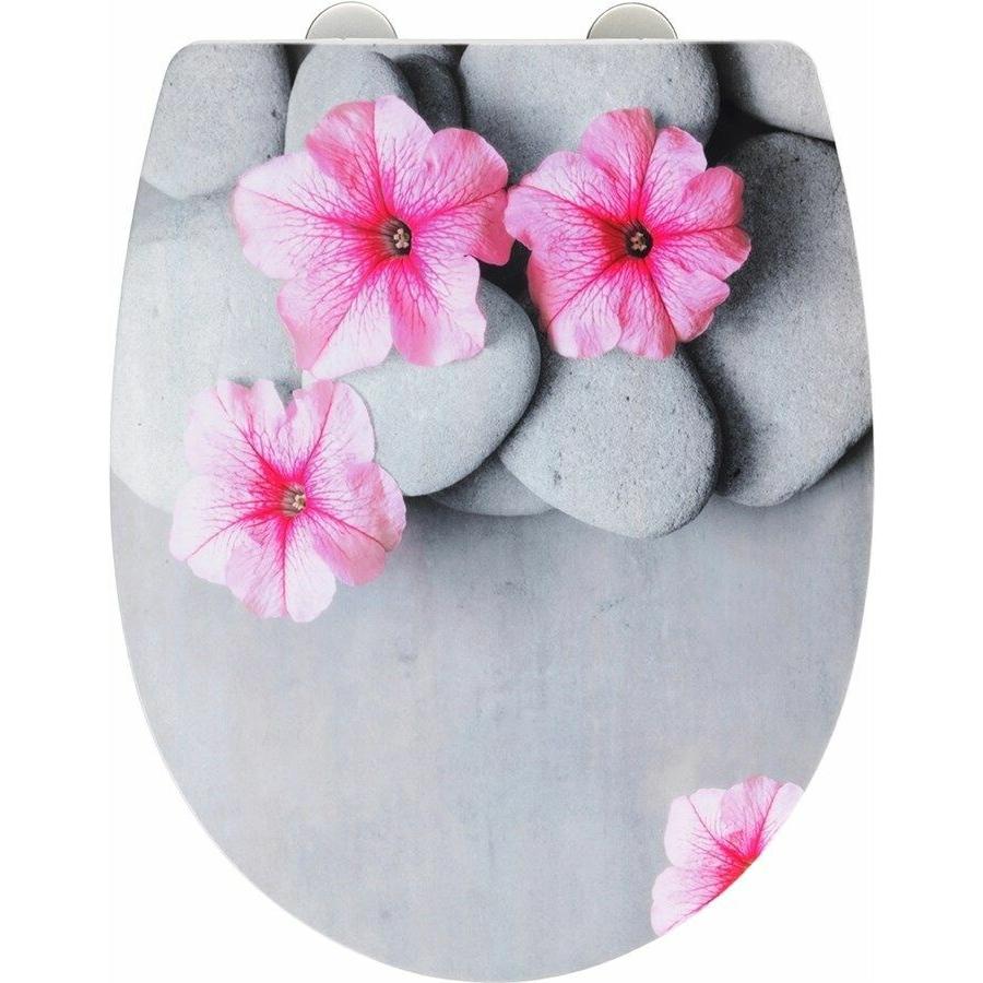 Wenko, Coperchio e sedile WC, Sedile WC con chiusura soft Pretty grey, pink