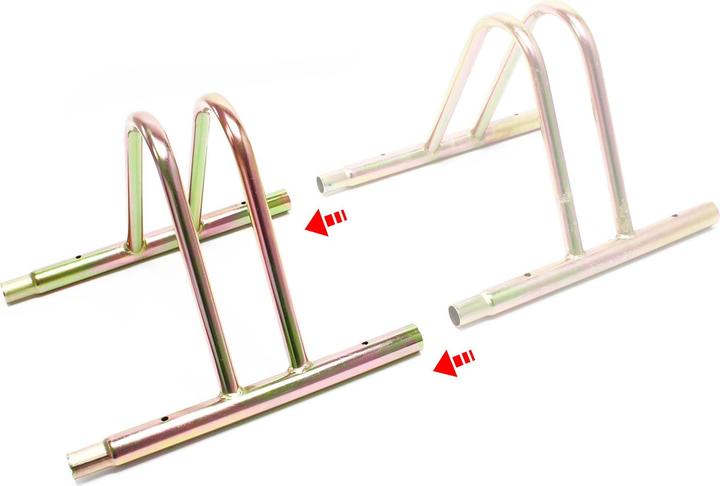 Produktbild Wiltec Fahrradständer 1 Fahrrad 39,5x39x26 cm eloxierter Stahl erweiterbar