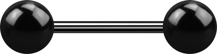 Image du produit Star Piercing Micro Barbell noir avec deux boules (sans laiton, Acier chirurgical 316L)