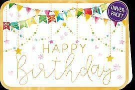 Produktbild Edition Gollong Doppelkarte. Simply Gold. Happy Birthday - Wimpelkette (1 Stk.)