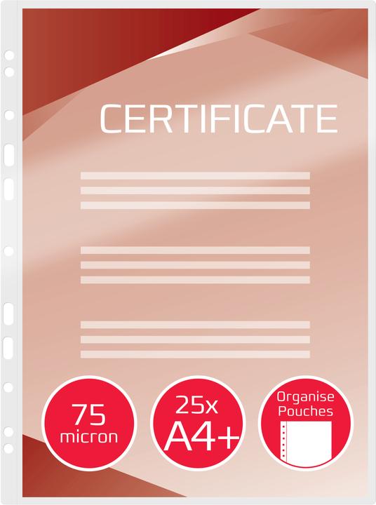 Image du produit GBC Pochettes de plastification à chaud - avec perforation de classement (A4+, 25 pièce(s), 75 µm)