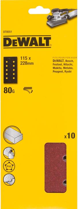 Produktbild DeWalt Schleifpapier Klettfix (80)