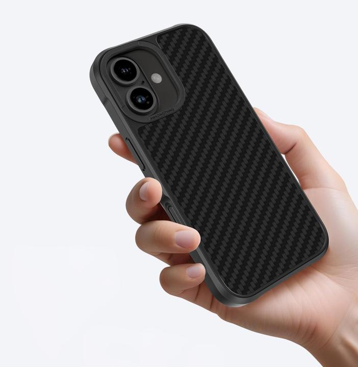 Image du produit Amazingthing Titan Max Case mit 1500D Aramidfasern für iPhone 16 - Schwarz (Apple iPhone 16)