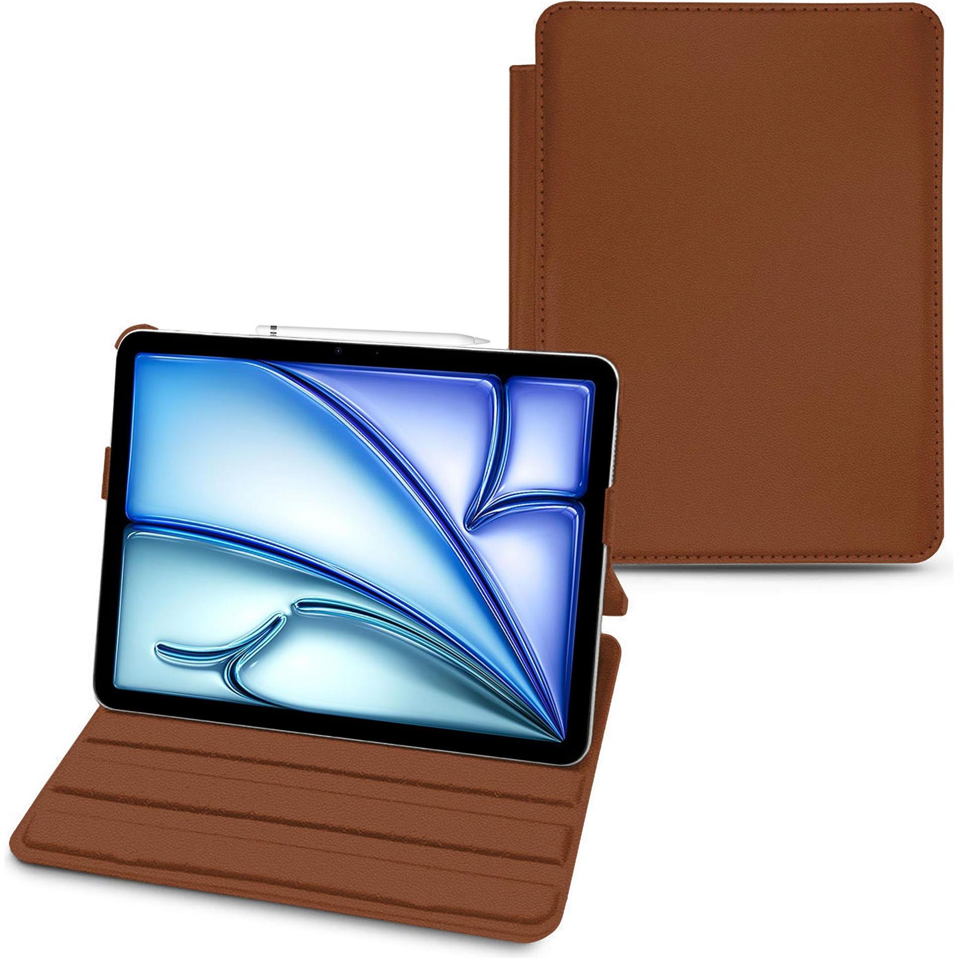 Thumbnail - Noreve Lederschutzhülle horizontal (iPad Air 2022 (5. Gen), iPad Air 2020 (4. Gen)), Tablet Hülle, Braun