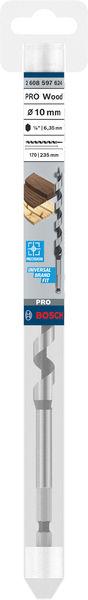 Produktbild Bosch Professional Zubehör PRO Wood Holzschlangenbohrer, 10 x 170 x 235 mm (6.35 mm)